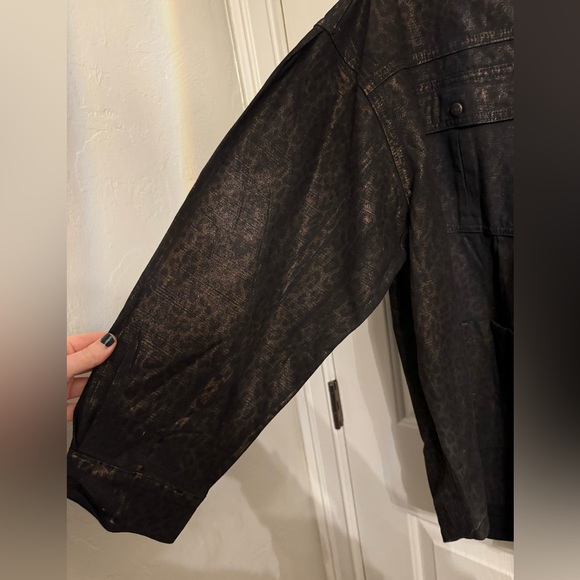 Free People x OneTeaspoon Night Animal Longline Denim Shirt NWT Size L - Picture 4 of 11